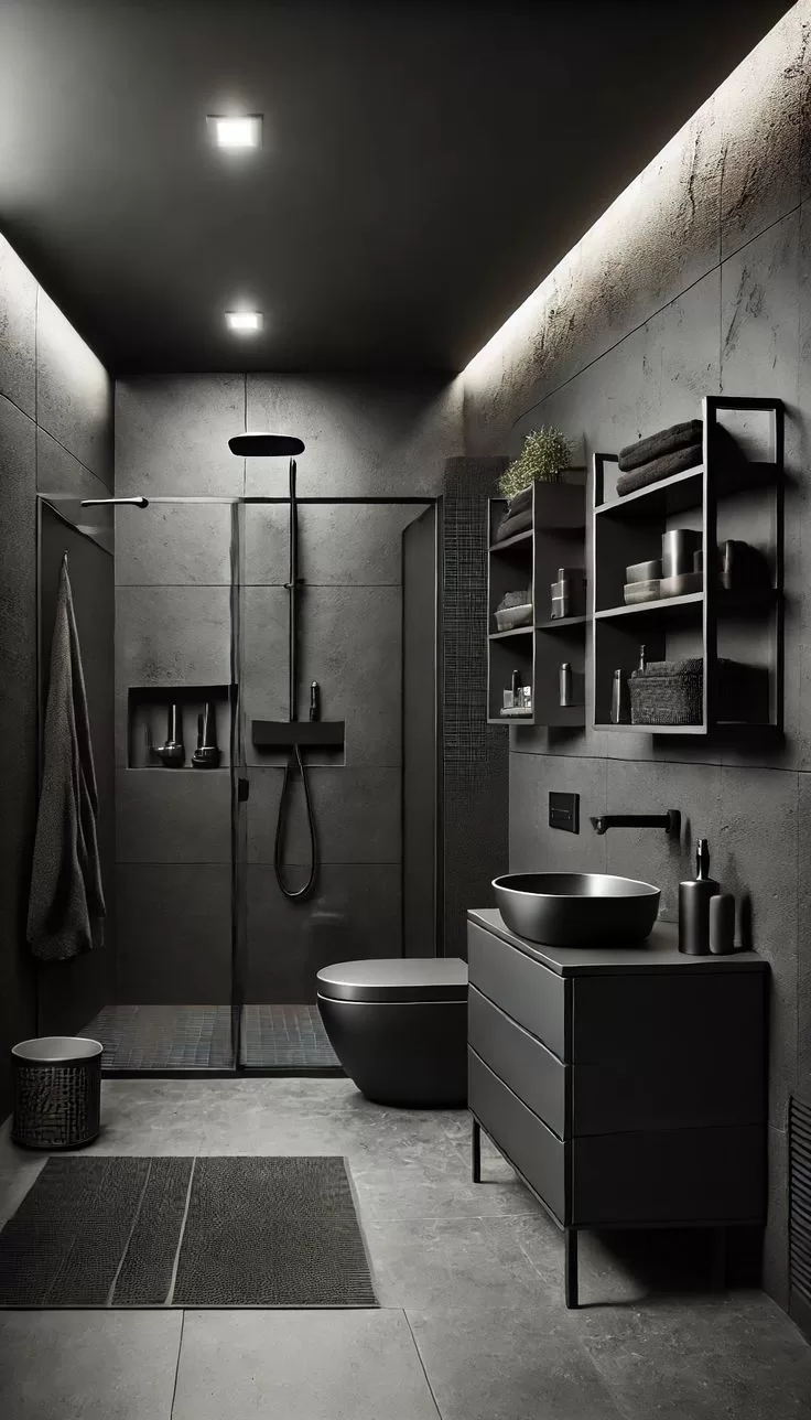 🖤 21 Stunning Black Bathroom Decor Ideas You Need…