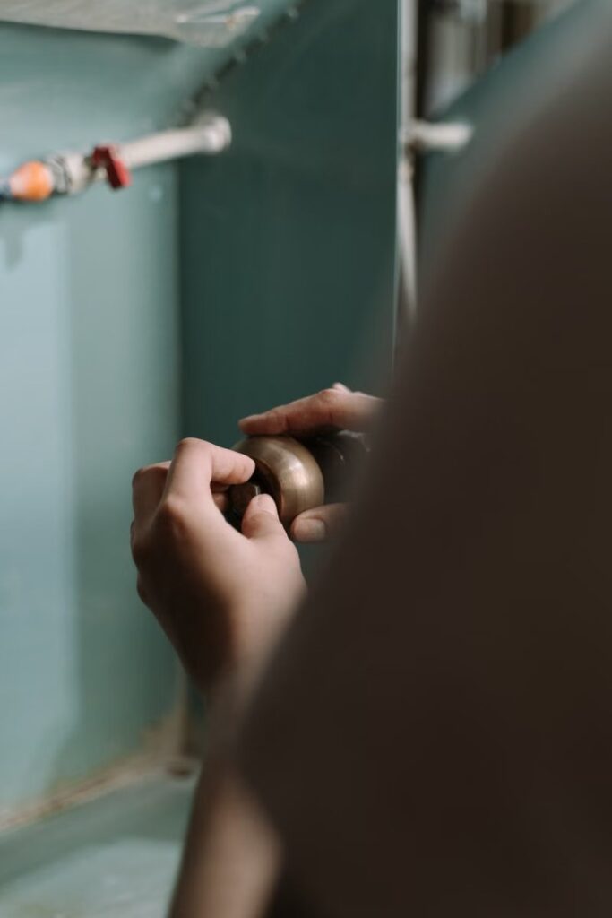 Simple home plumbing repair with basic tools