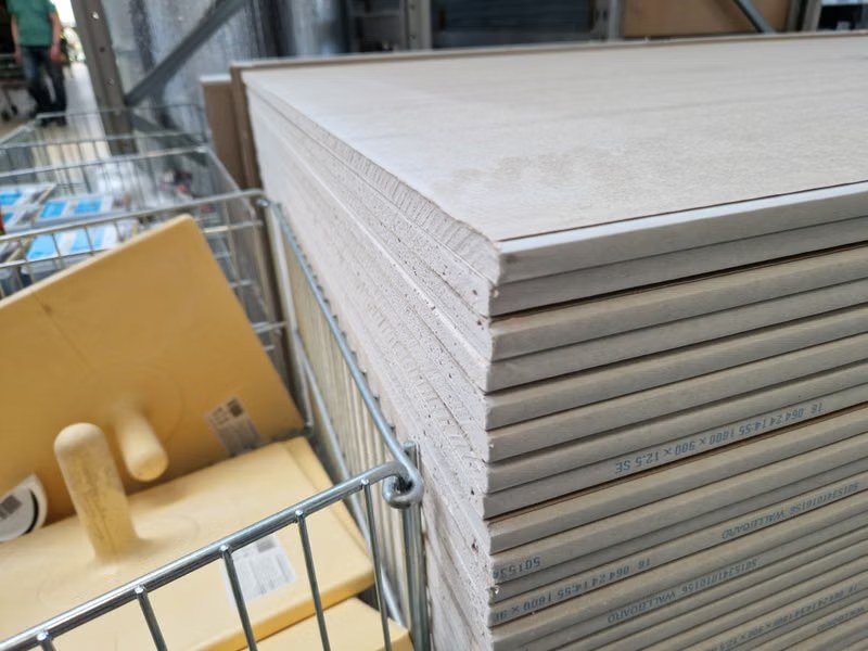 Different drywall types at a job site