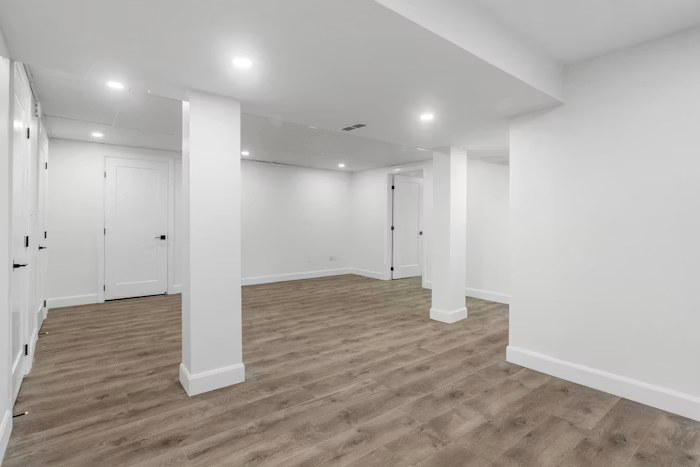 Finished basement in a Toronto-area home