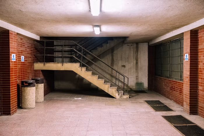 Separate basement entrance under construction