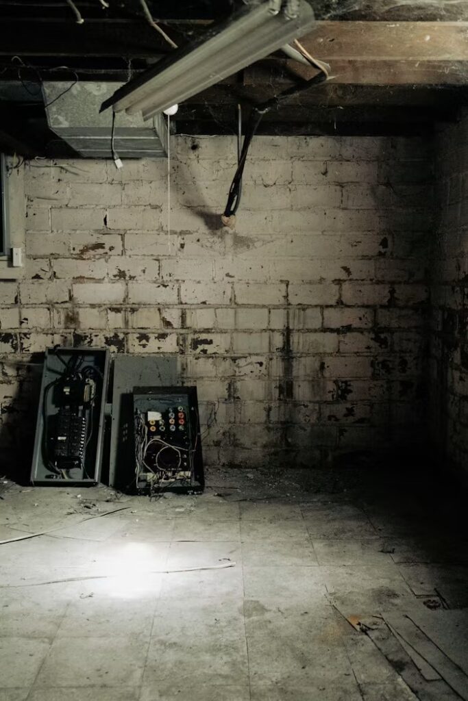 Basement contractor working on a Toronto home