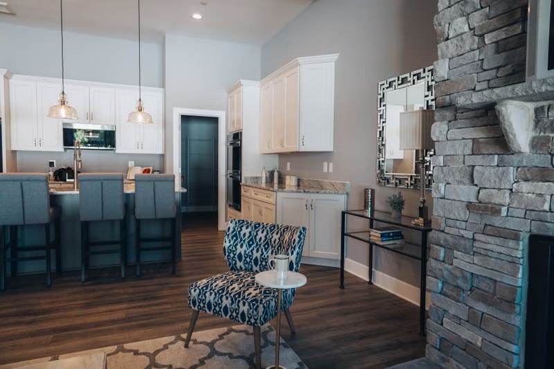 Custom fireplace feature wall in a living room