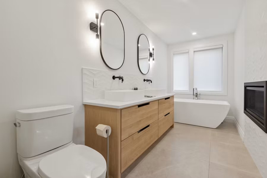 Remodeled bathroom in a Markham home