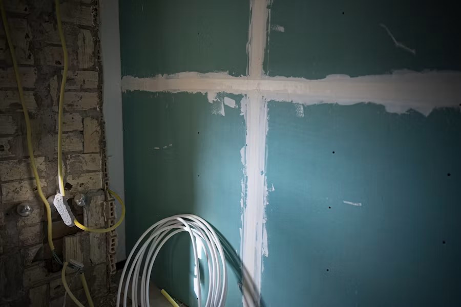 Drywall finishing with mud and tape